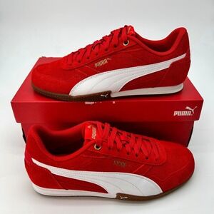 PUMA Bella Donna SD Womens Size 8 Sneakers Suede Red White Gold NEW 402673_06